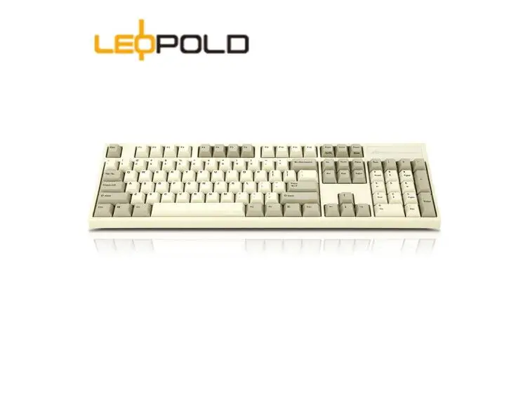 LEOPOLD FC900R PD серая утолщенная ПБТ двухцветная механическая клавиатура с 104