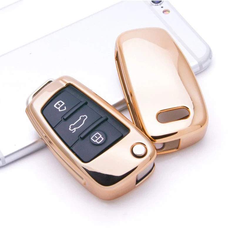 Мягкий ТПУ автомобильный Стайлинг авто ключ защитный чехол для Audi A3 8P 8L 8V седан