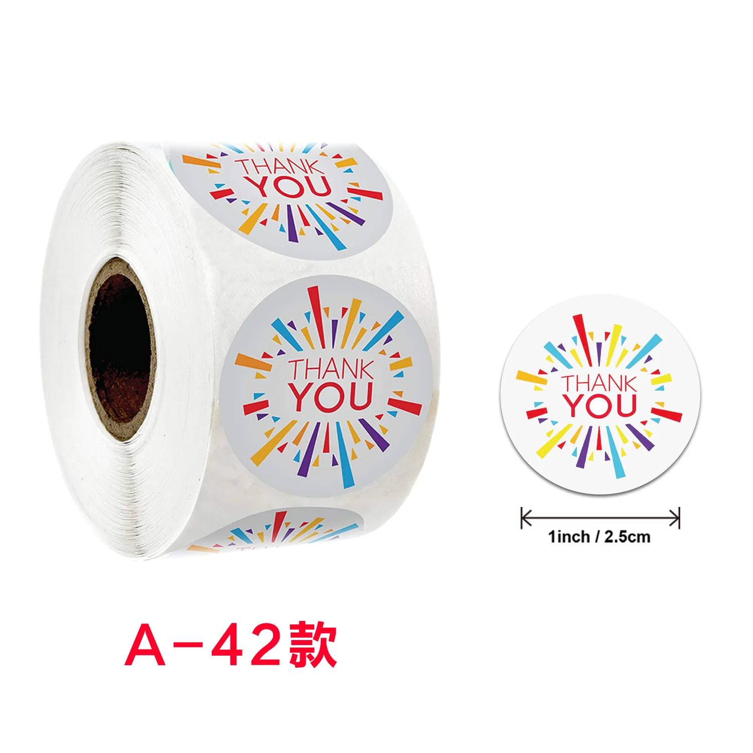 

500pcs/roll Thank You Flower Thank You Sticker Children Stationery Label Wedding Party Gift Decoration Sealed Packaging Sticker