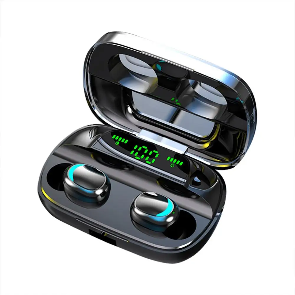 Беспроводная мини гарнитура Bluetooth стереонаушники с зарядным чехлом для Apple Samsung