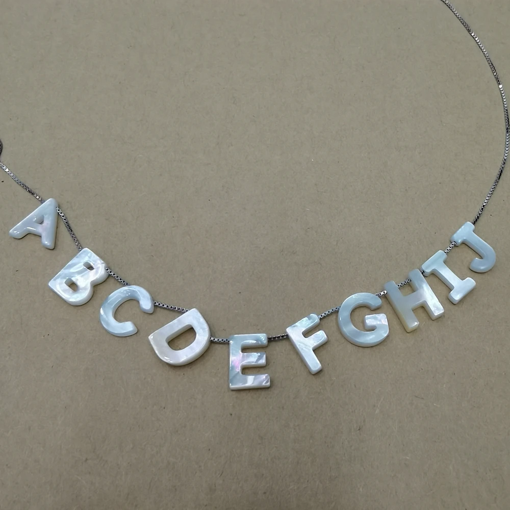 Бусины Из Натуральной перламутровой бусины из ракушек буквы для изготовления