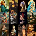 Набор для рисования по номерам для женщин, жемчужные серьги для девочек, 60x75 см