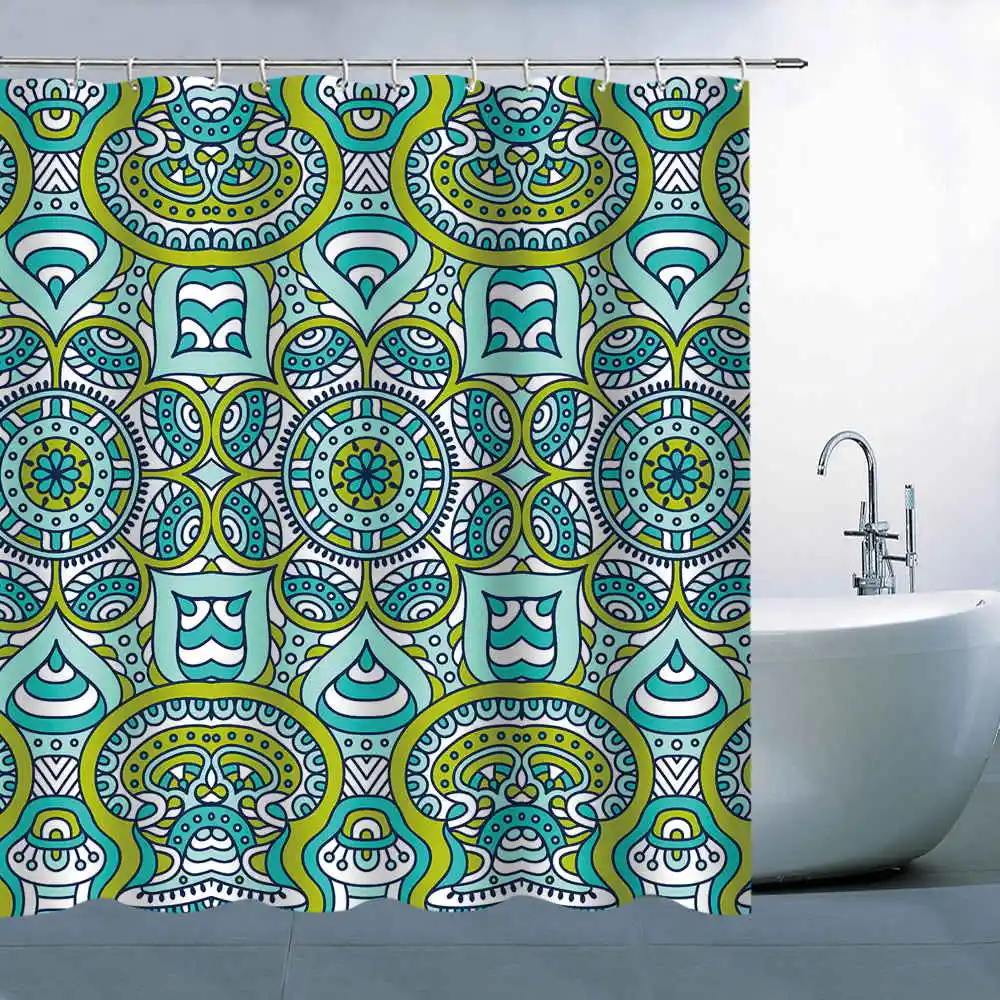 Геометрические узоры занавески для душа 3d принт 180*200 см Водонепроницаемая