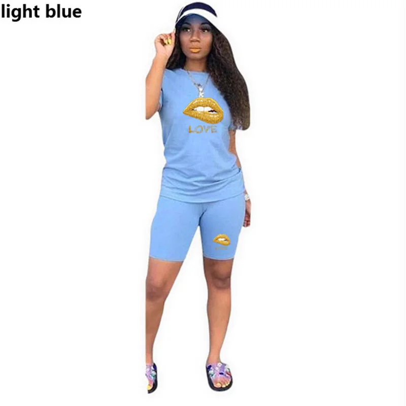 

Summer Women Sports Wear Clothing Fitness Set Outfits 2 Piece Sets Outfits Legging Set Waisted Shorts Wear Tight Work Out Suit
