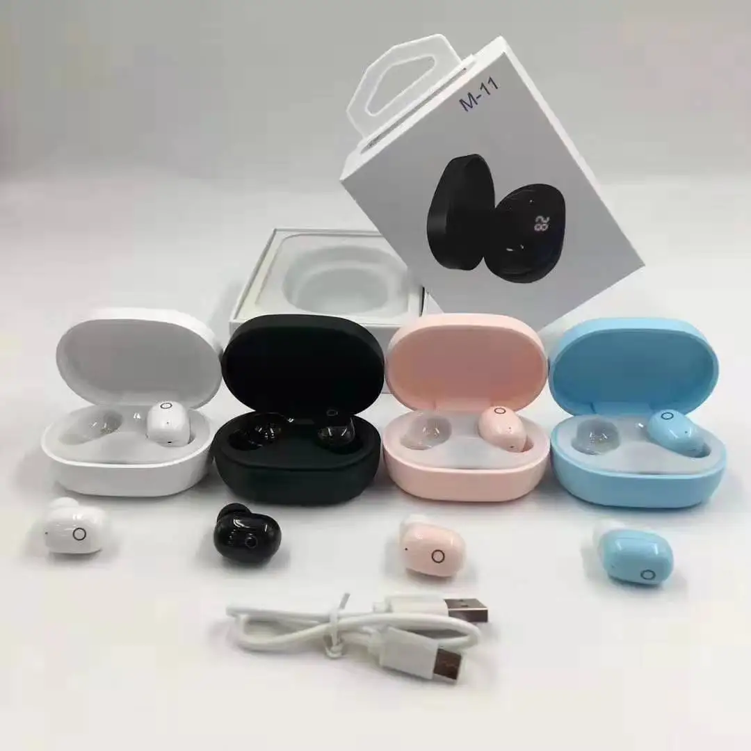 Wireless Stereo Bluetooth Earphone M11 Touch Control Bilateral HD Call Power Display Emergency Bank Earbuds Bass Headset |