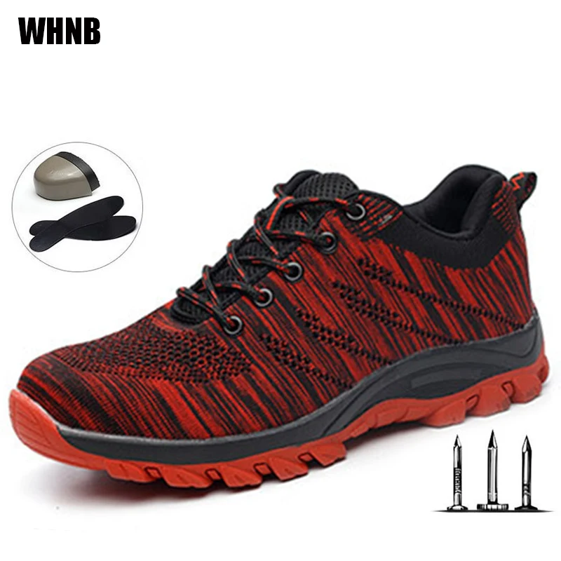 Мужские защитные ботинки легкие устойчивые к ударам рабочая обувь Открытый