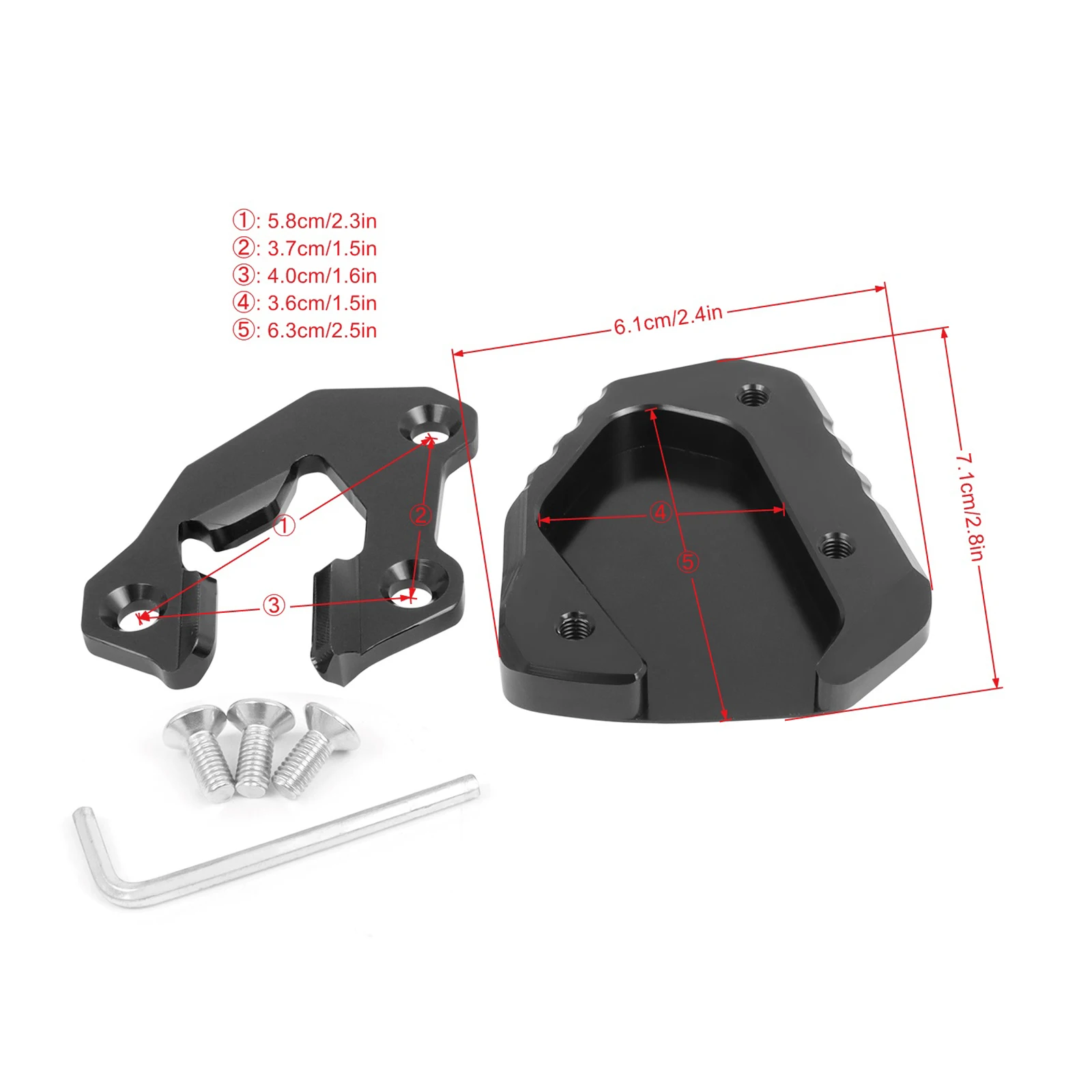 Подставка с боковой подставкой увеличивающая удлинительную пластину для Tiger 800 XC