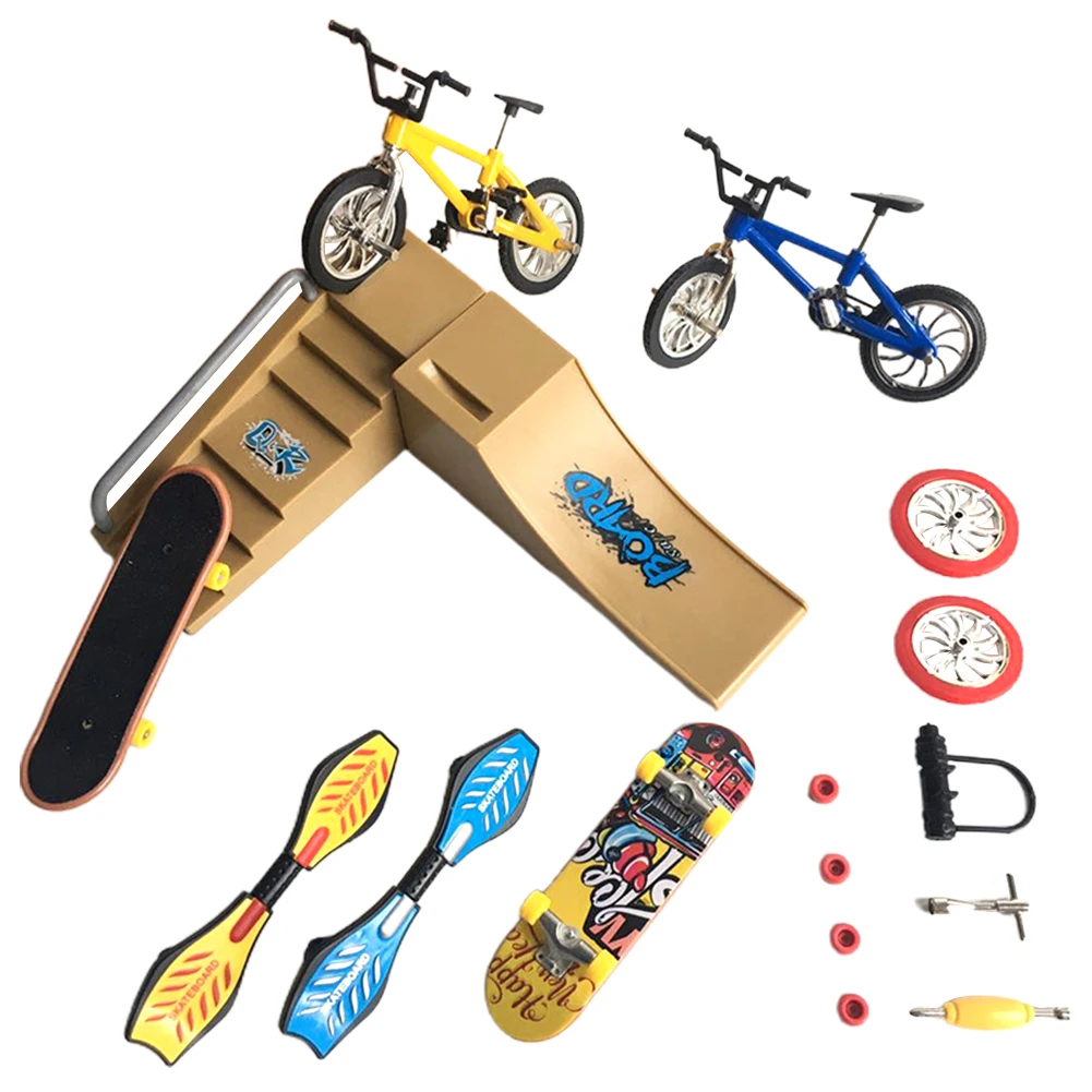 

Educational Toy Gift Fun Vigor Board Desktop Lightweight Simulation Bikes Mini Finger Skateboard Set Racing Model Home Decor