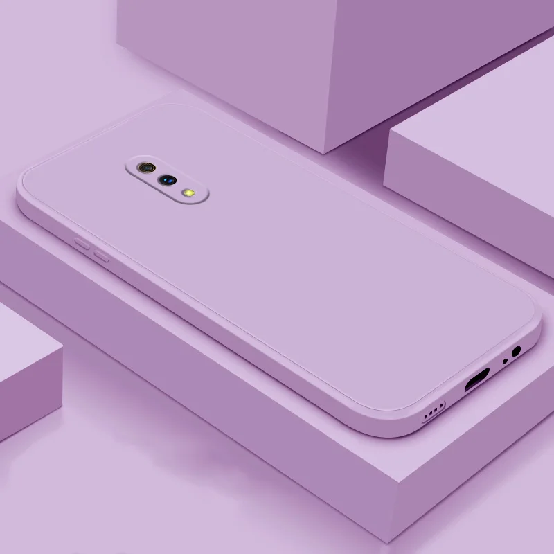 for oppo realme x soft tpu silicone protective square phone casing simple purea colors back cover fundas free global shipping