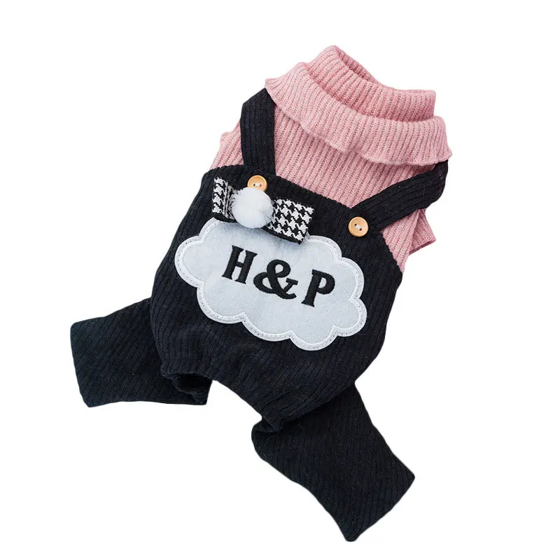

Pet Small Dog Thin Overalls and Four-legged Clothes Jumpsuit for Dogs Cute and Playful Comfortable Corduroy Fabric Fashion 2021