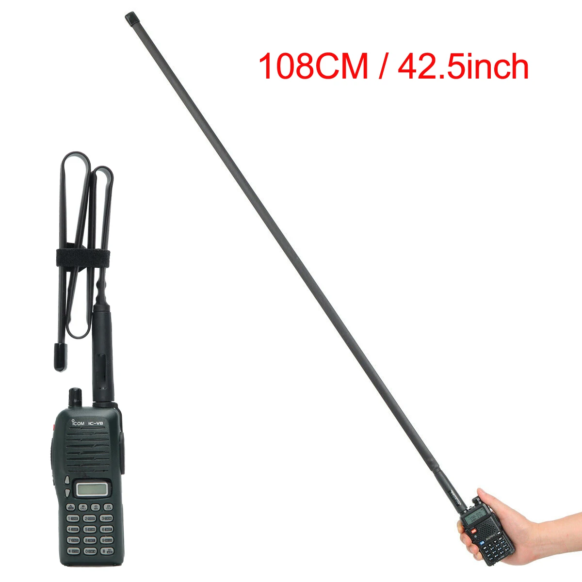 

Flexible Better Signal Radio SMA-Female CS Tactical Soft Antenna 144/430MHz for Baofeng UV-5R 72/108cm Length Available