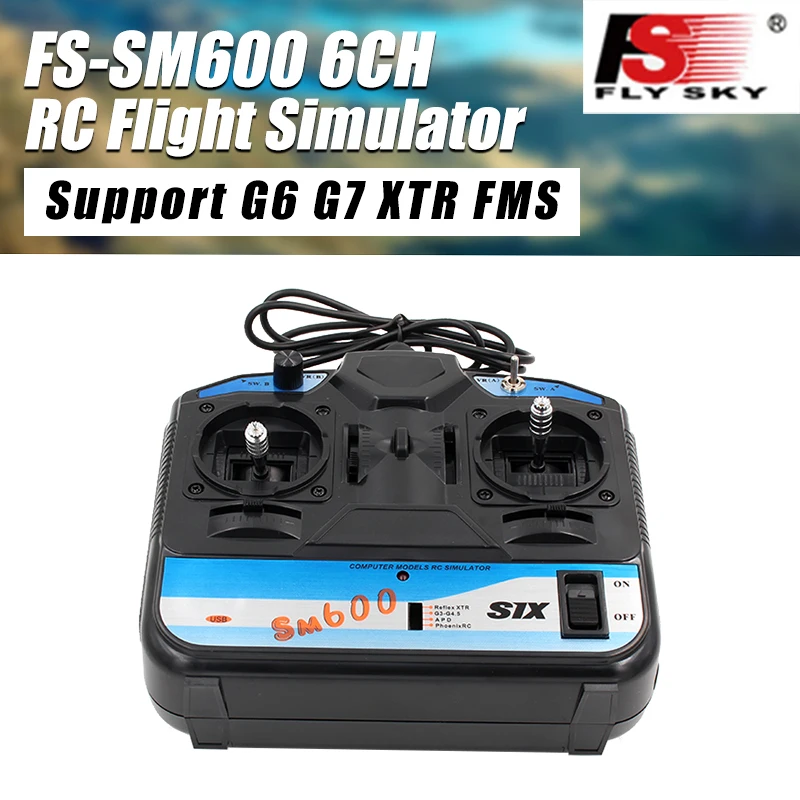Flysky RC летный симулятор 6CH FS SM600 поддержка G6 G7 XTR FMS для 3D вертолета самолета