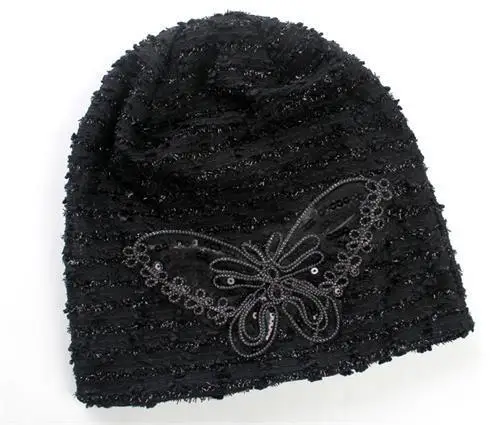 

Factory Direct Sale Han Edition Fashion Lady Pile Of Pile Cap Is Hollow-out Butterfly Knot Sets Sequins Lace Cap