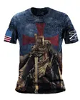2021 тамплиеры Armor Warrior 3D футболка летние мужские модные повседневные футболки с короткими рукавами Топ, футболка