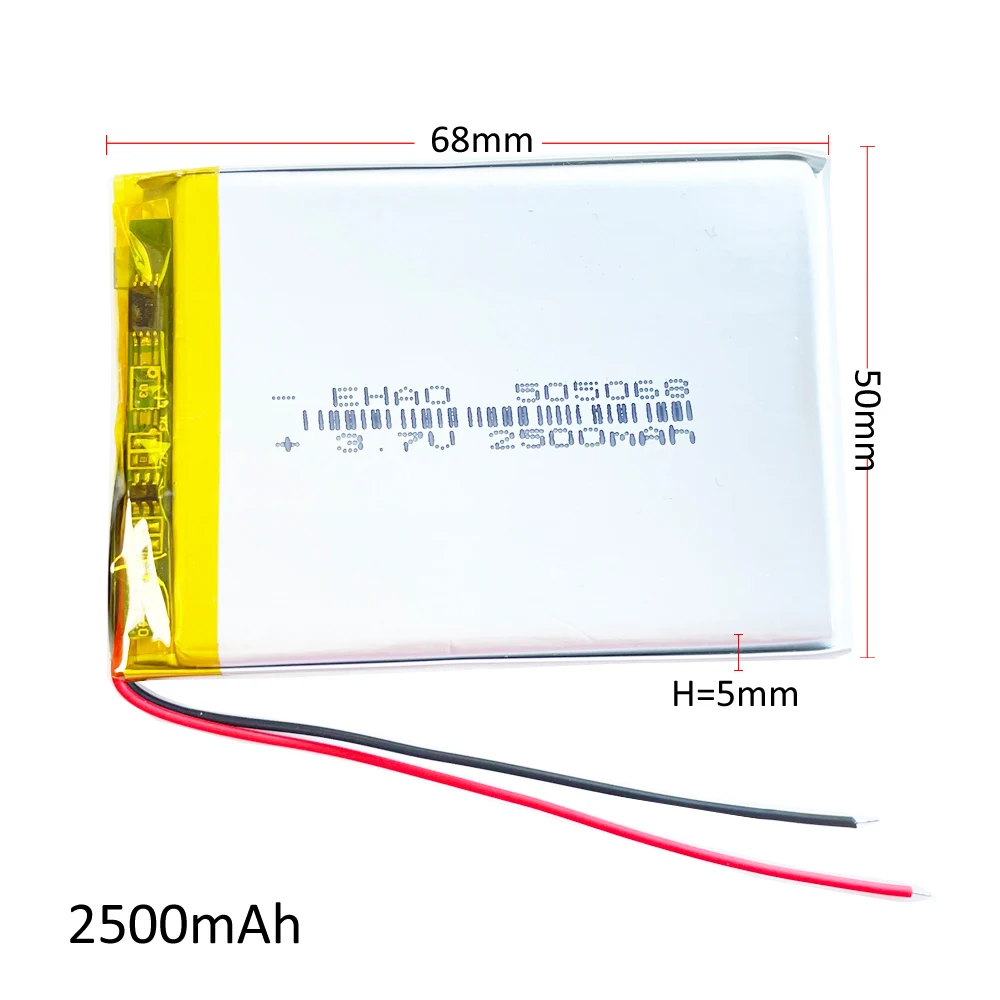 

EHAO 505068 3.7V 2500mAh Lithium Polymer LiPo Rechargeable Battery For Power Bank Tablet PC Notebook 7" 9" PAD Accumulator