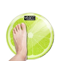 new bathroom lemon electronic smart digital body weight scale range 0 2 180kg high precision usb charging tempered glass surface