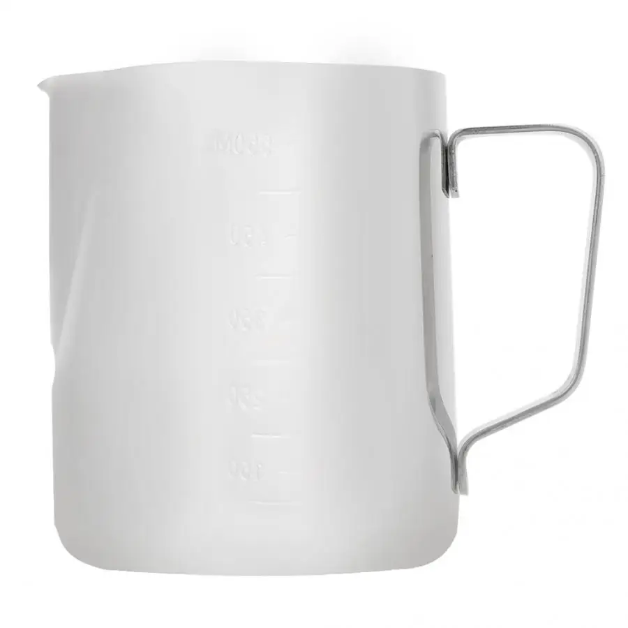 Stainless Steel Coffee Stencils Milk Frothing Jug Cup Coffee Milk Pitcher With Scale for Latte Art Kitchen Accessories