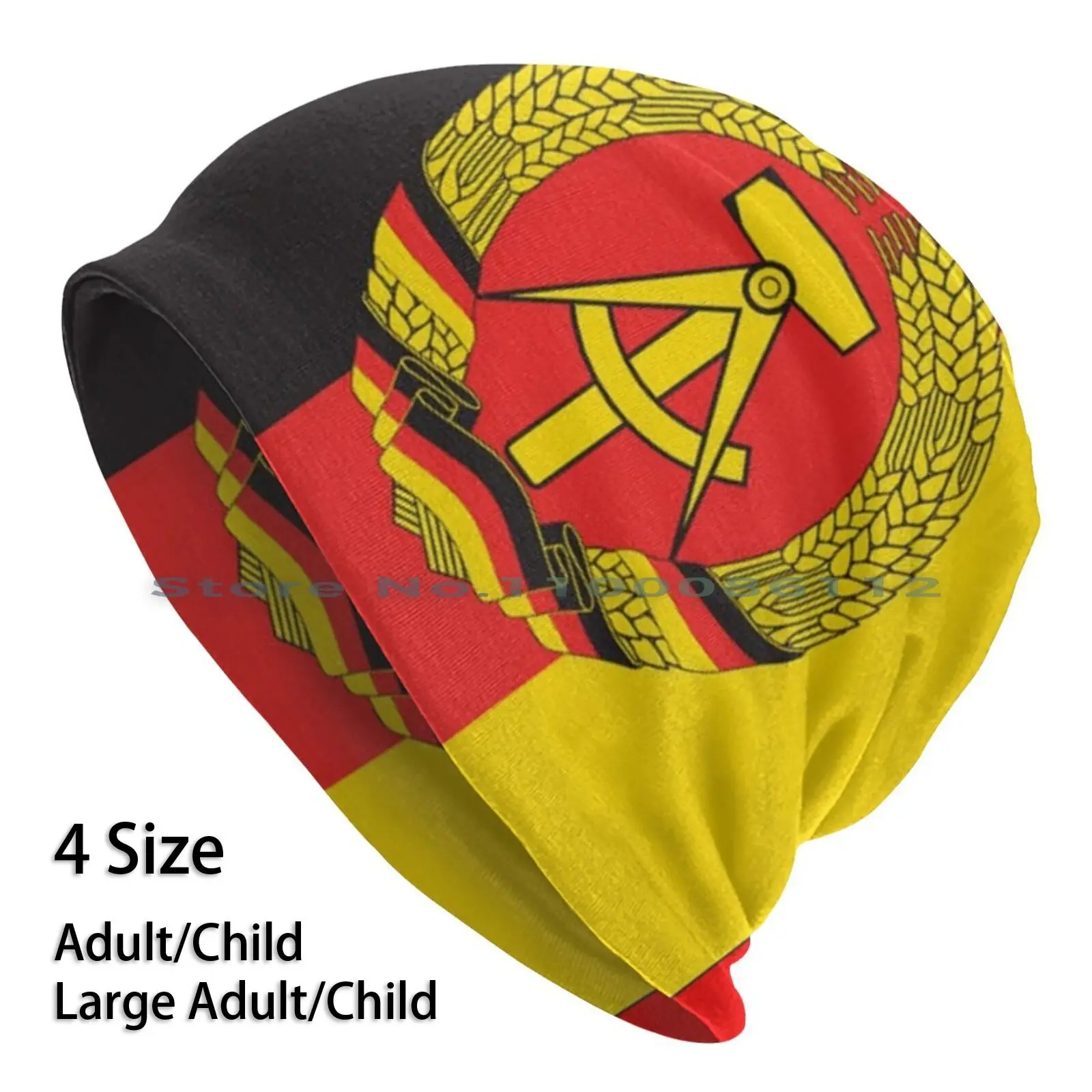 Ddr Flag / East German Flag Beanies Knit Hat Nostalgia Of Gdr East Germany Warsaw Pact Soviet Ddr Emblem Ddr Flag Gdr Flag