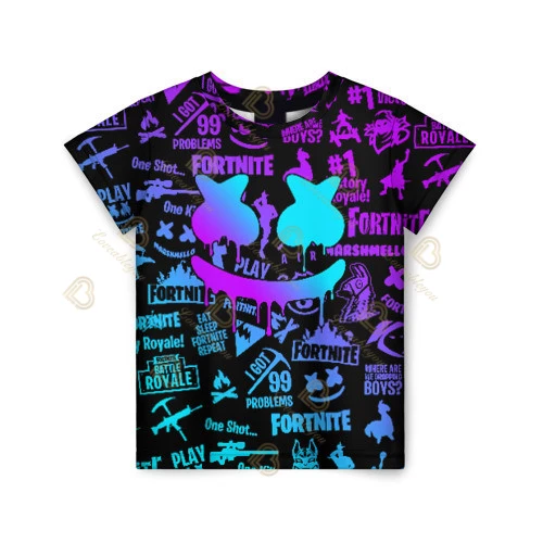 Новая летняя футболка для всех Милая Fortniter базовая Мужская с коротким рукавом |