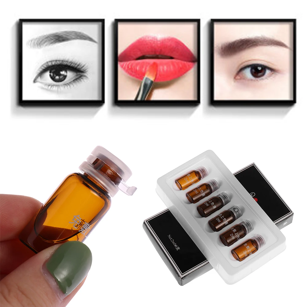 Эффективное микроблейдинг бровей губ тату-чернила окрашивание жидкость