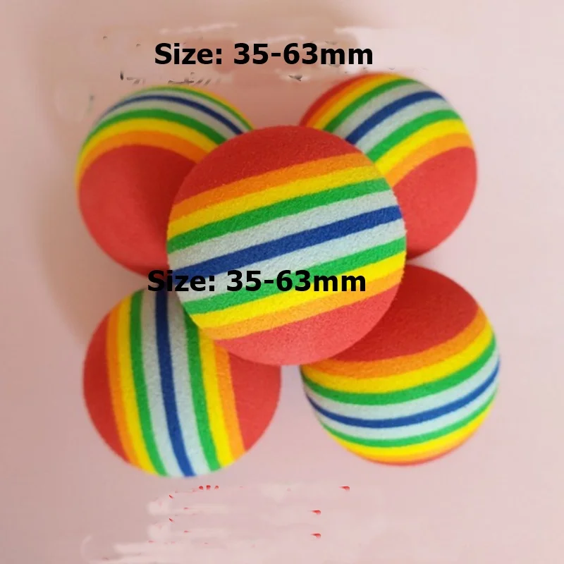 

10pcs Colorful Pet Cat Kitten Soft Foam Rainbow Play Balls Activity Toys