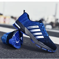 lightweight and low cut keep running sports shoes popcorn rubber sole man sneakers flying woven breathable mens casual shoes