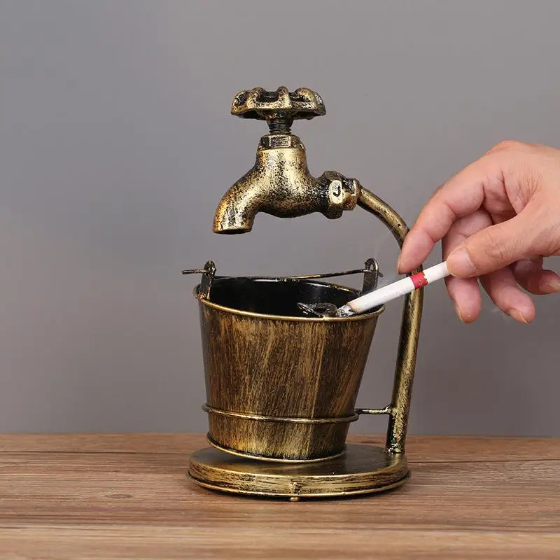 

Retro iron handmade ashtray bar Internet cafe Photography Decoration Metal Crafts ashtray home decorative ashtray