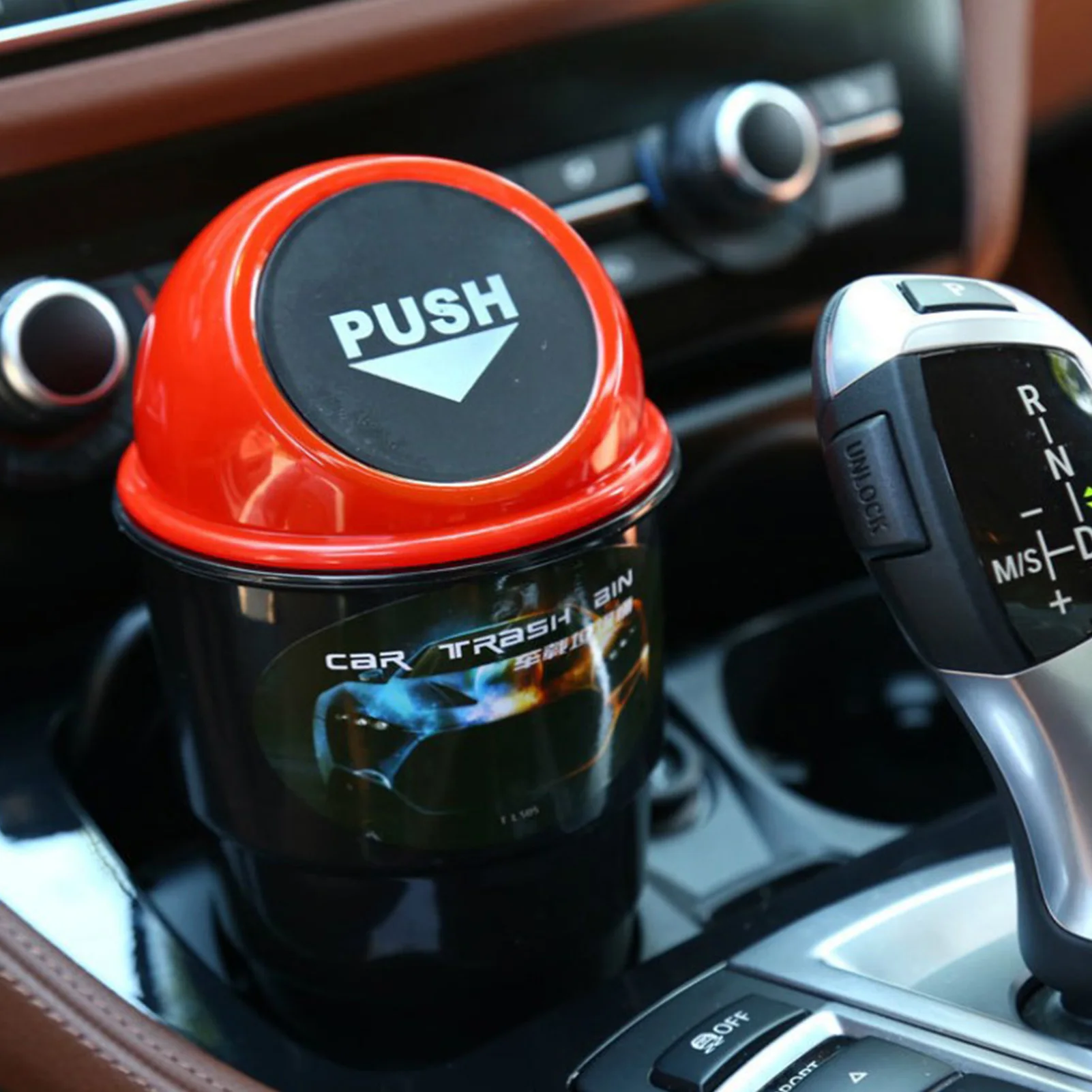 

Mini Trash Can Organizer Car Interior Garbage Holder Dust Case Storage Box Plastic Pressing Type Trash Bin Car Interior Supplies