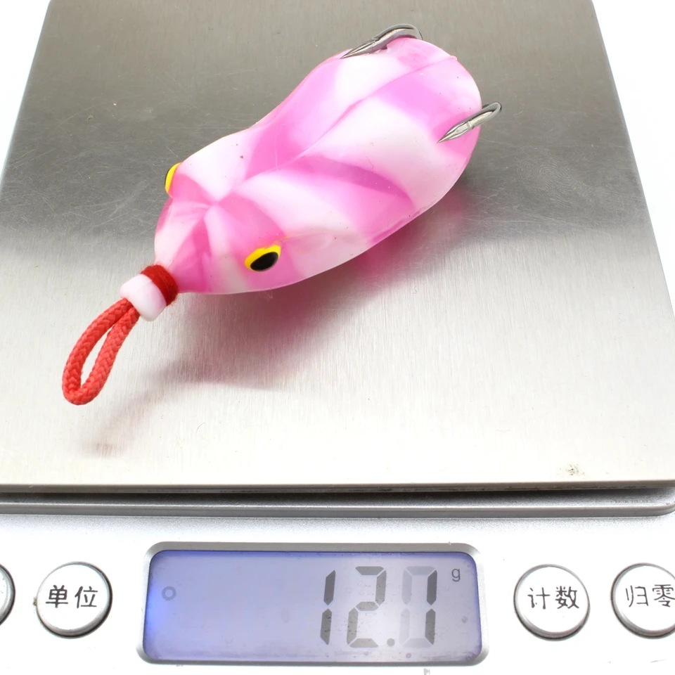 1 шт красочные Лягушка Мягкая рыболовная приманка 75 мм 12 г Topwater мягкая