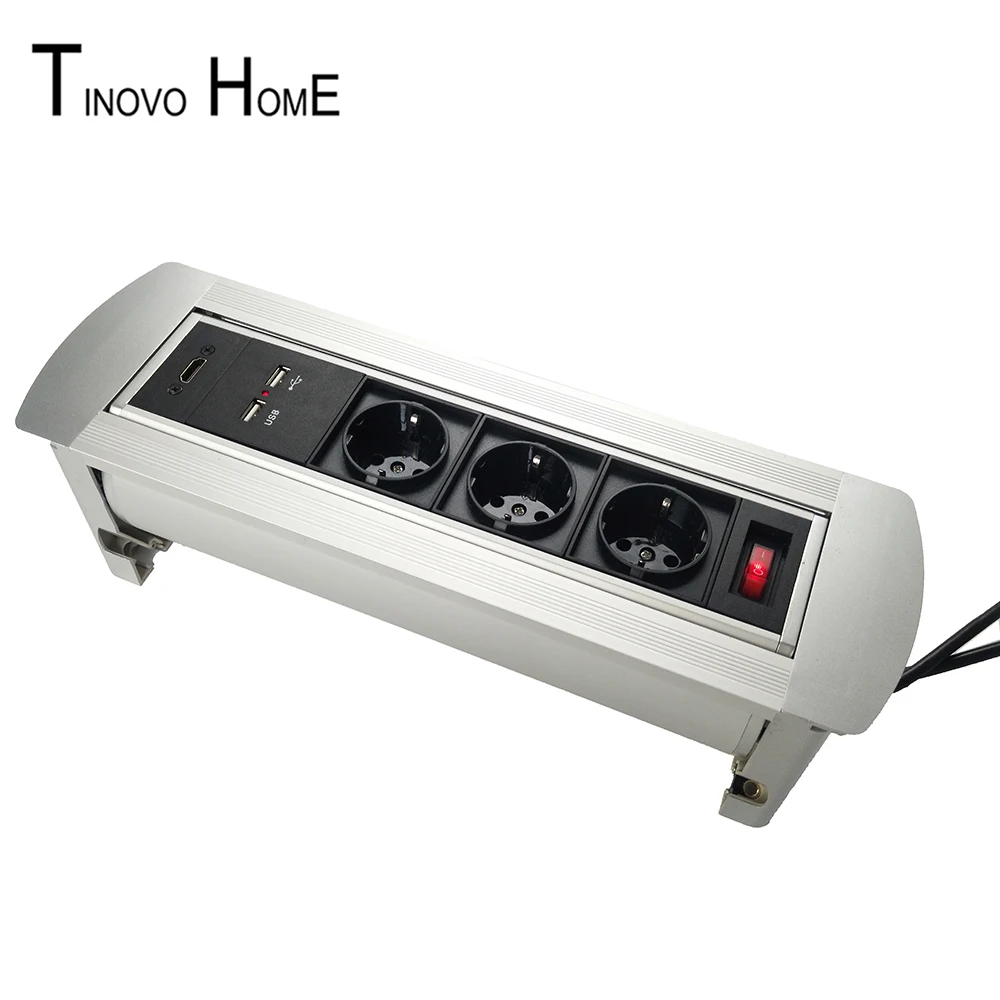 High end настольная розетка/ручной флип алюминиевая розетка/USB зарядка 3 bit