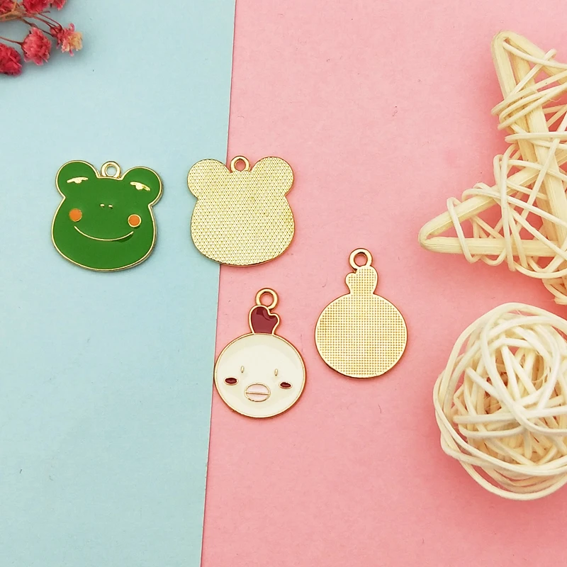 10 шт. лягушки члены Подвески эмалевый сплав капли масла мультяшный Халат с