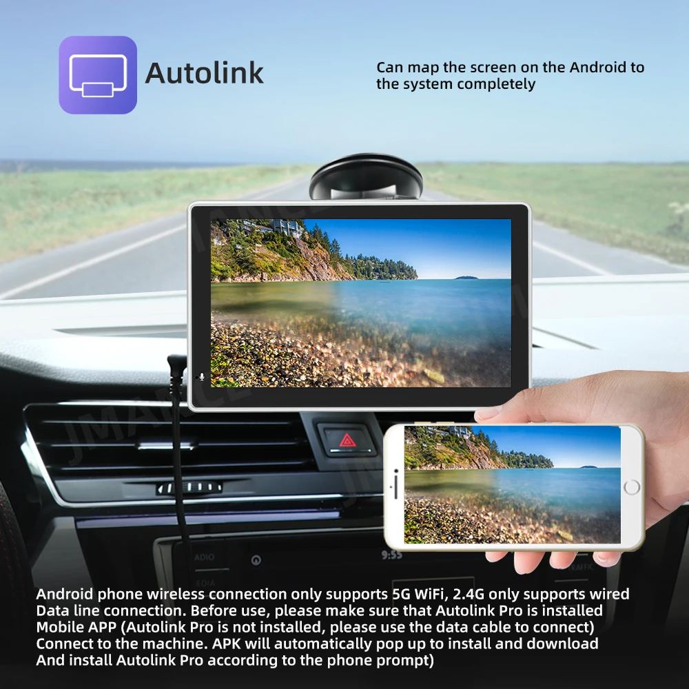 7 inch touch screen car portable wireless apple carplay tablet android radio multimedia bluetooth navigation hd1080 stereo linux free global shipping