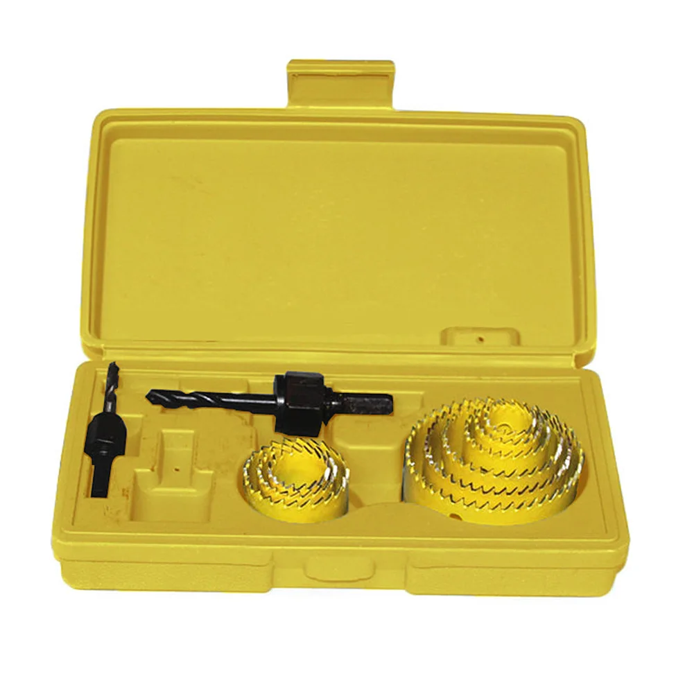 

Carbon Steel Hole Saws Drill Bit Wood Sheet Metal Cutting Tool Kit for Carpentry Home Garden Supplies Hole Opener