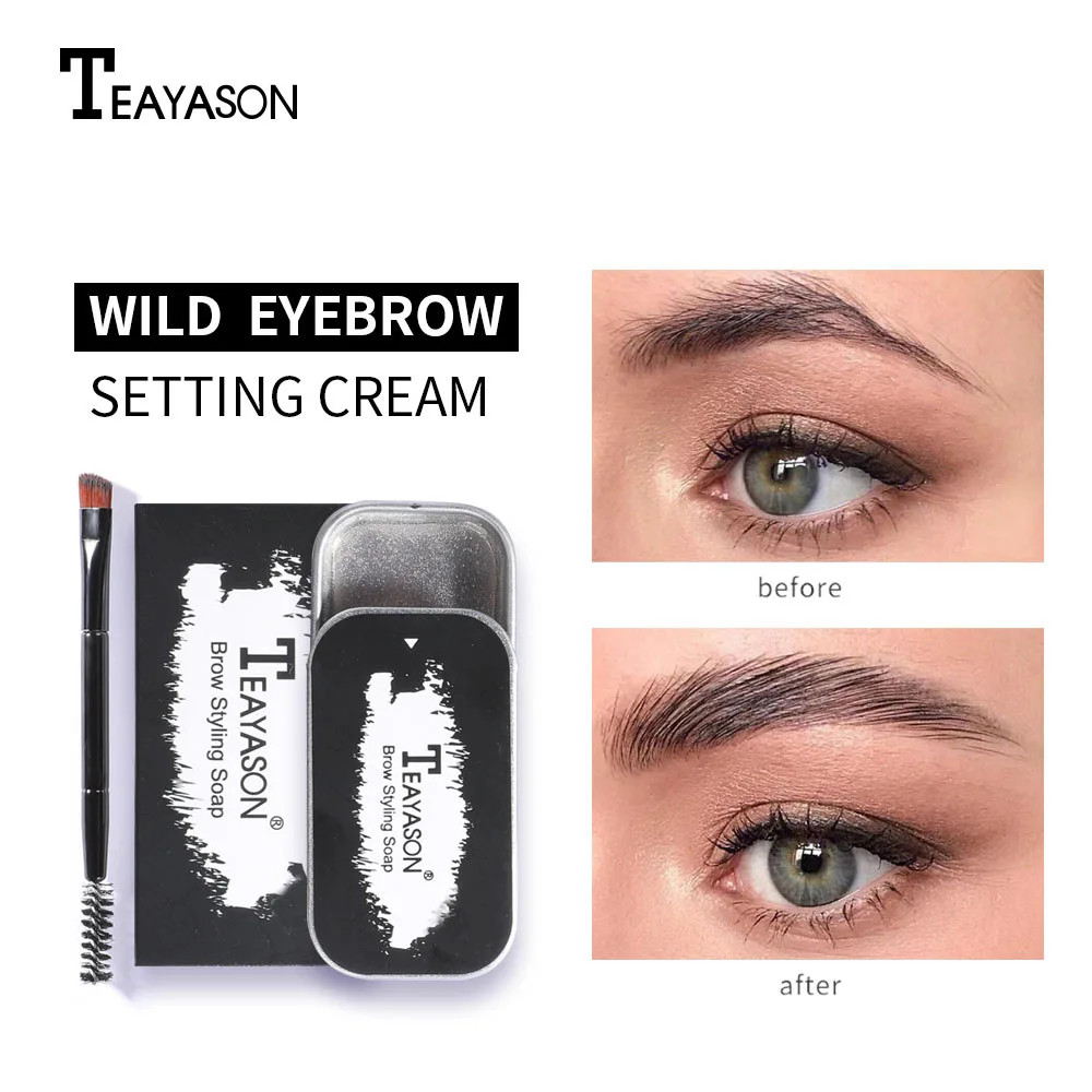 

1@# 3D Feathery Brows Makeup Balm Styling Brows Soap Kit Lasting Eyebrow Setting Gel Waterproof Eyebrow Tint Pomade Cosmetics