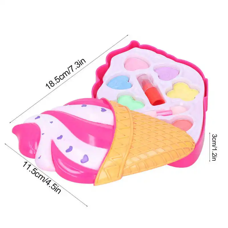 Набор косметики водорастворимый макияж палитра помады кисть для девочек ролевые