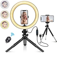 26cm 10 led ring lights lamp selfie camera mobile phone studio tripod stand video dimmable light lighting kit
