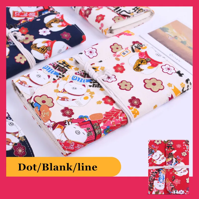A6 A5 Journal Notebook Cloth Cover Dot Blank Line Drawing Loose-leaf Daily Binder Notepad Planner Agenda Book School Supplies | Канцтовары