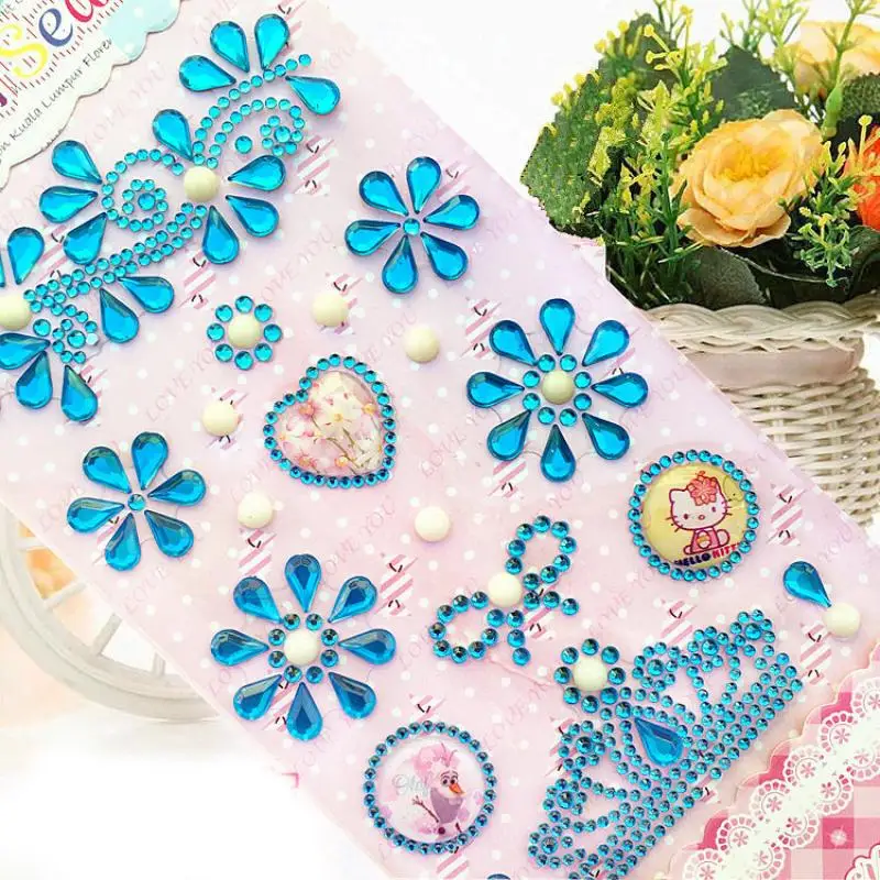 New Acrylic Crystal sticker Butterfly Stickers Diy Decals Accessories Mobile phone Laptop decoration Children Toys | Игрушки и хобби