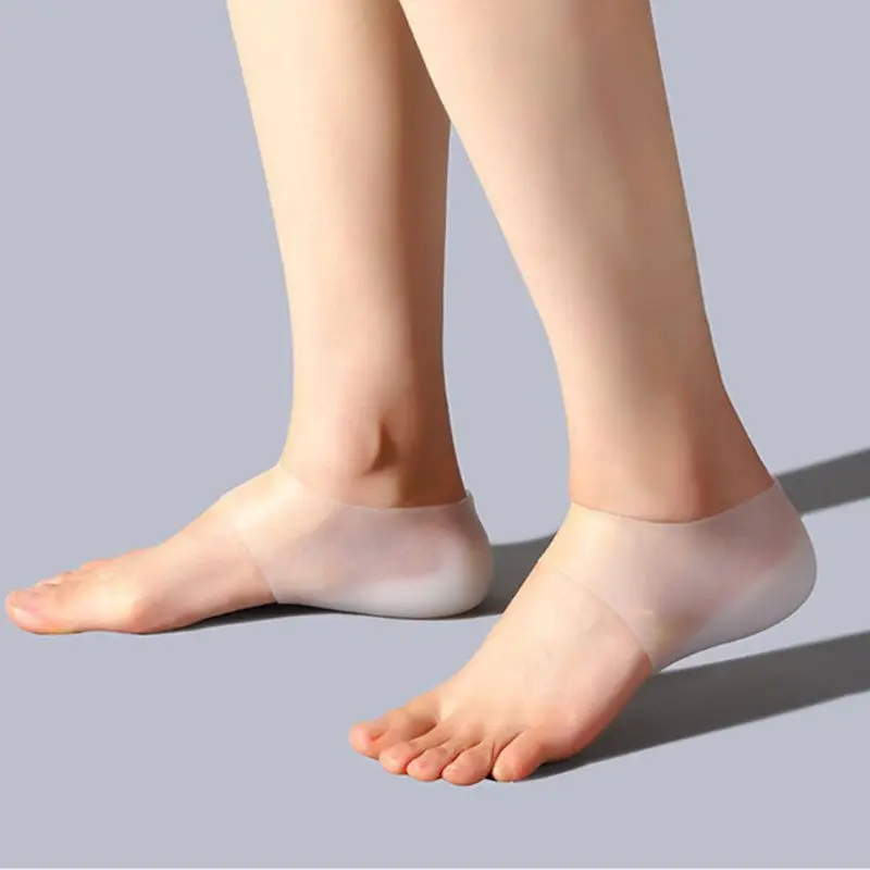 

Men Women Shoes Heightening Pads Silicone Height Increasing Pad Heel Insole Cushion Soles Invisible Socks