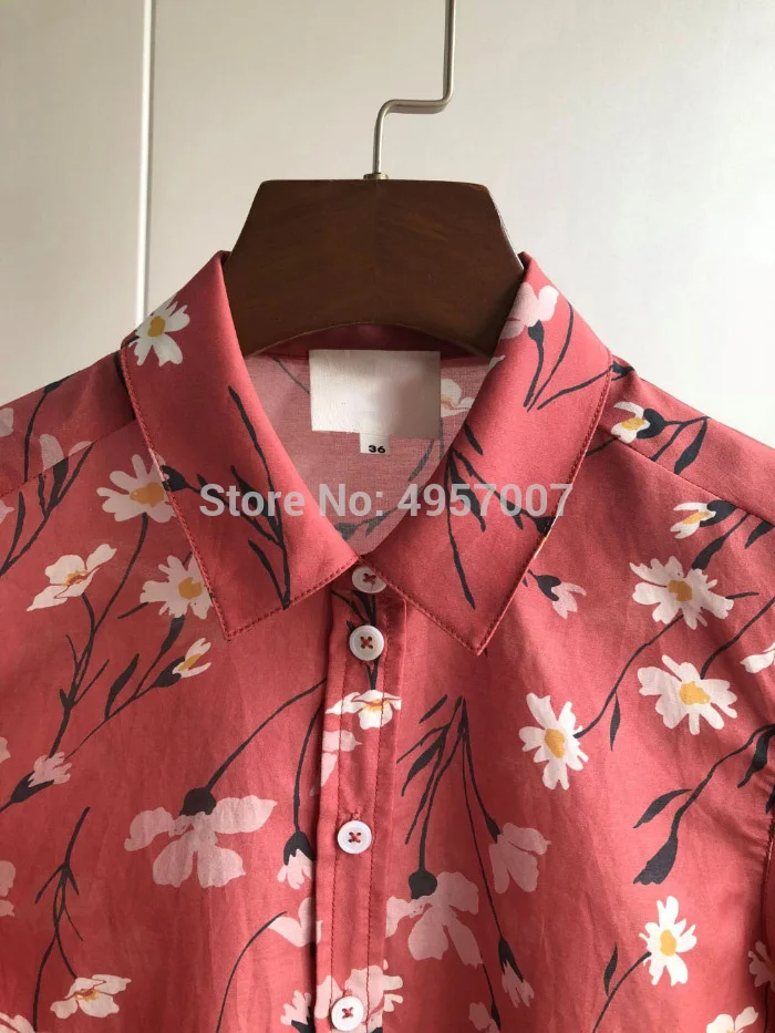 Женская блузка с длинным рукавом и отложным воротником из шелка хлопка|Блузки| |