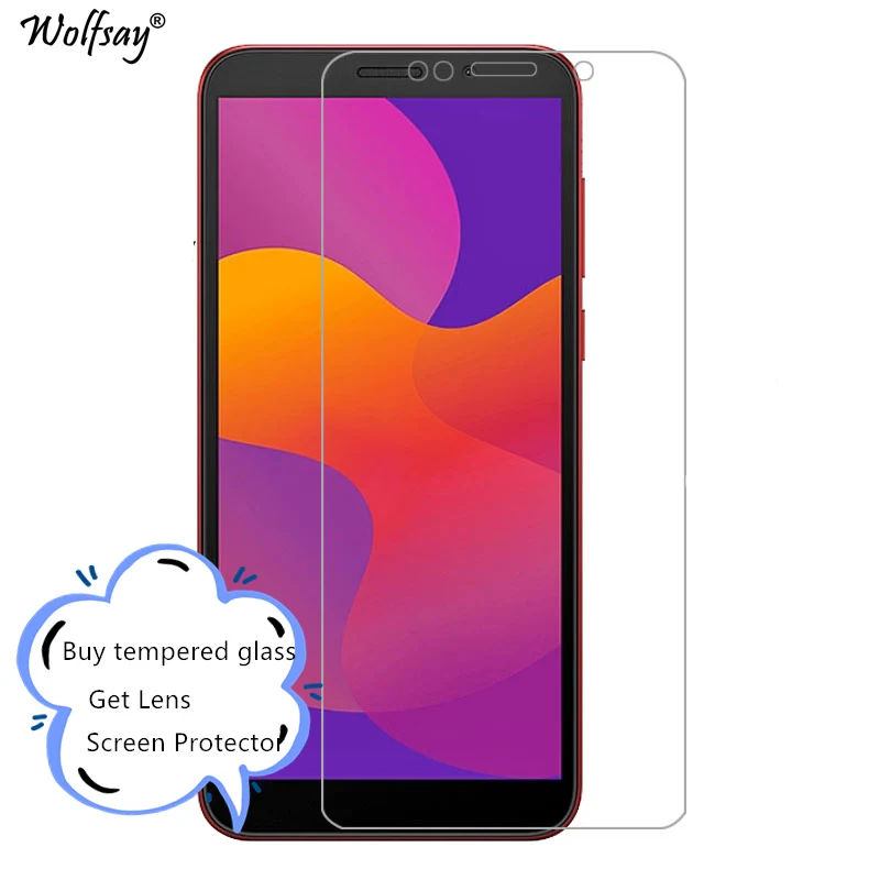 Vidrio de tel&eacute;fono para Huawei Honor 9S 9C X10 Y8P Y7P Y6P Y5P Y8S, Protector de pantalla de vidrio templado para Honor 9S, pel&iacute;cula antiara&ntilde;azos, 2 uds.-0