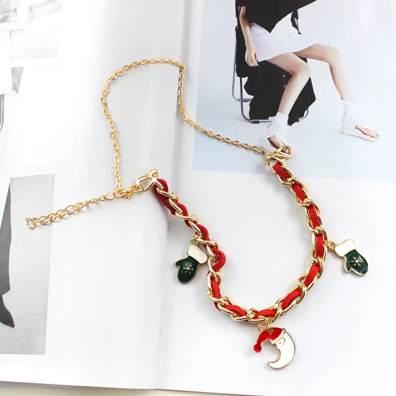 Новый новогодний браслет серии металлический сплав Рождественский