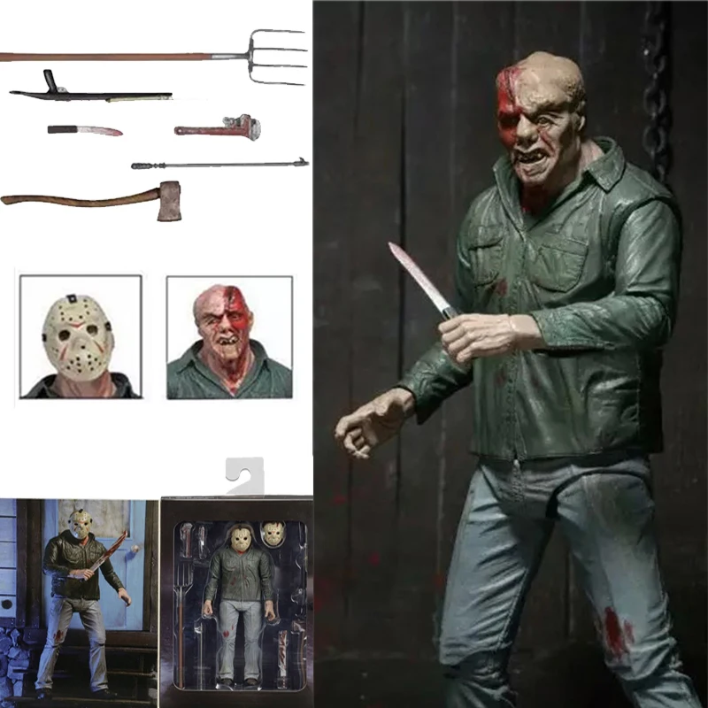 NECA 3D пятница Джейсон часть 3 ПВХ экшн-фигурка игрушка ужас подарок на Хэллоуин 7