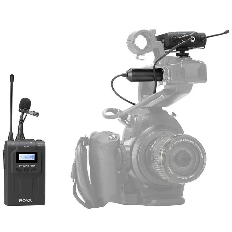 BOYA BY WM8 Pro UHF Беспроводная микрофонная система всенаправленный петличный микрофон
