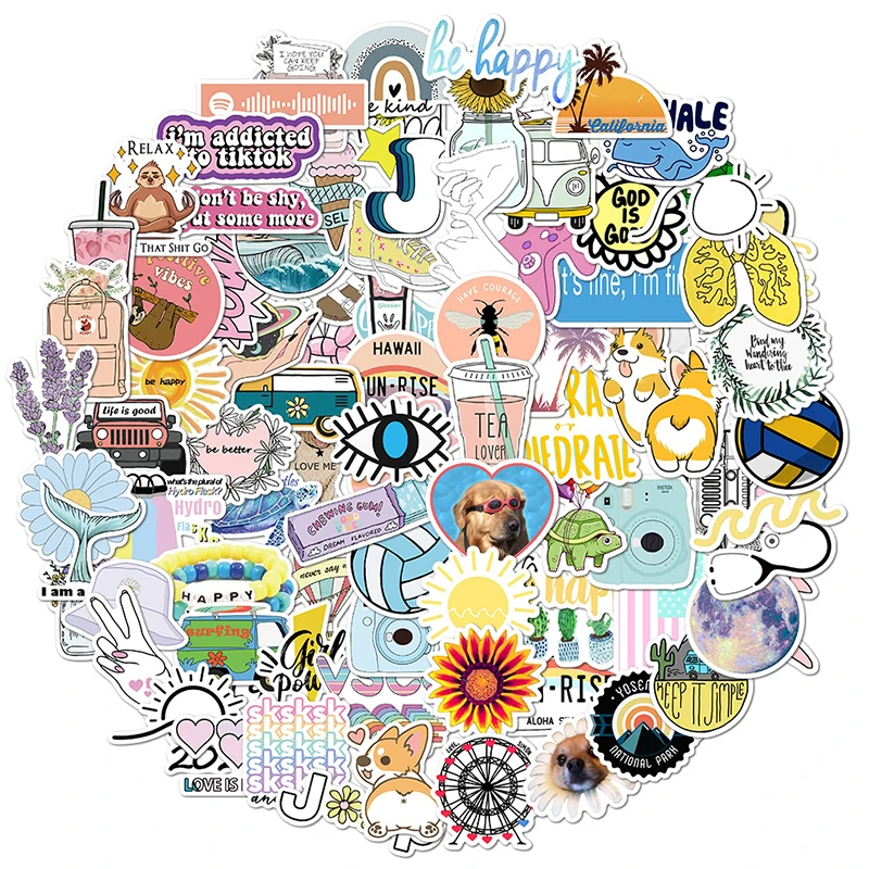 Наклейки для детей водонепроницаемые 100 шт. | Игрушки и хобби