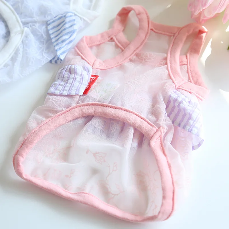 Жилет для собак кружевной жилет одежда летняя тонкая кошачья кофта Детская