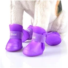 Резиновые сапоги для собак, 4 шт., противоскользящие, водонепроницаемые, 7 цветов, резиновые сапоги для всех сезонов