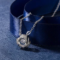 diwenfu real s925 sterling silver 45cm necklace natural sapphire pendant for women 3 carat aaa diamond rings box fine jewelry