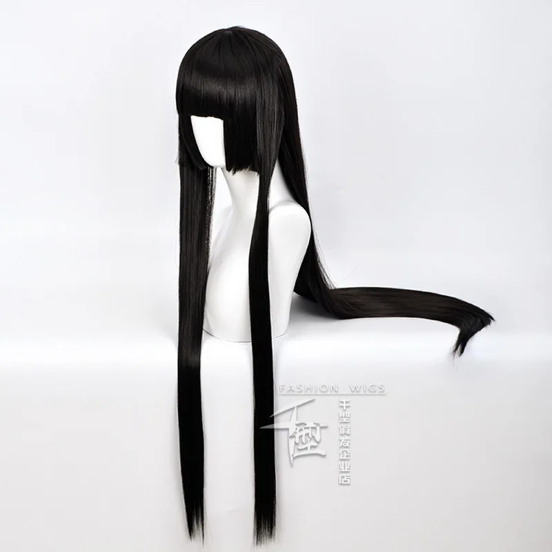 100 см аниме Jabami Yumeko прямые черные Косплэй парик из синтетических волос Хеллоуин