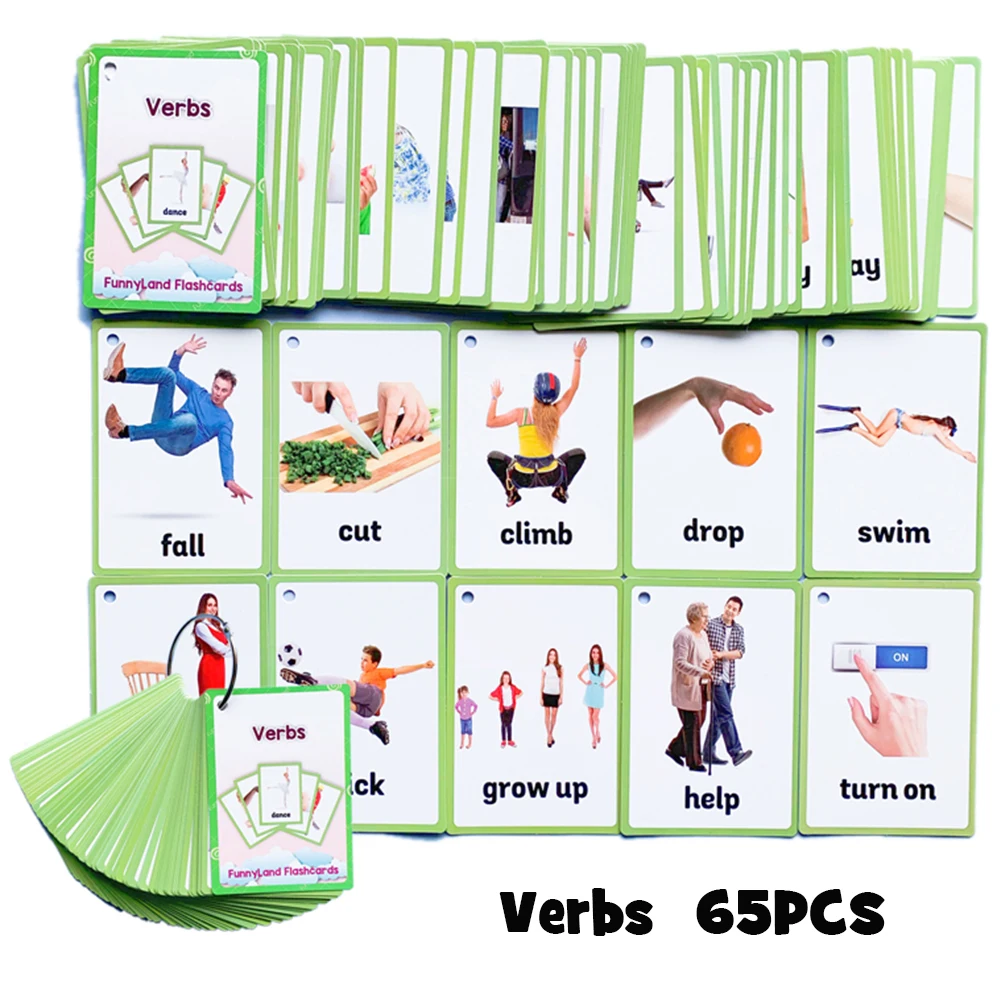 

21 Style Baby Learn English Word Card Montessori Cognitive Kids Learn English Educational Toys English Word Picture Early Learn